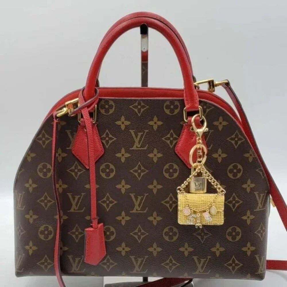 Louis Vuitton Gold Padlock 🔑 Authentic LV Unbranded Tweed Bag Keychain Charm